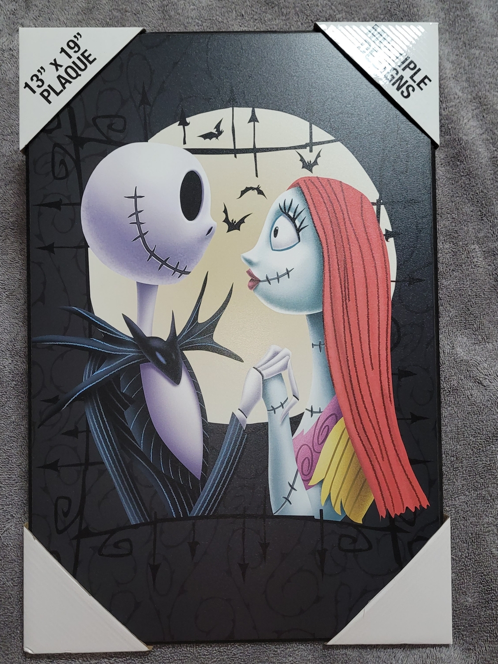 Disney Nightmare Before Christmas Theme Jack & Sally. Wall Art  NWT